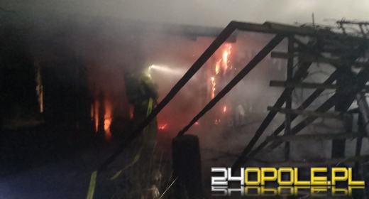 Pożar zabudowań gospodarczych w powiecie krapkowickim