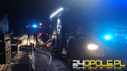 Pożar zabudowań gospodarczych w powiecie krapkowickim