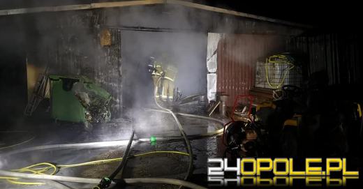 Pożar zabudowań gospodarczych w powiecie krapkowickim