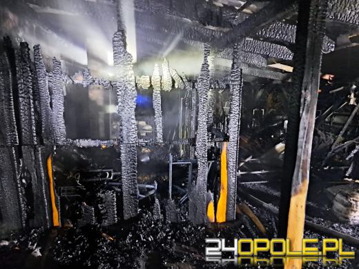 Pożar zabudowań gospodarczych w powiecie krapkowickim