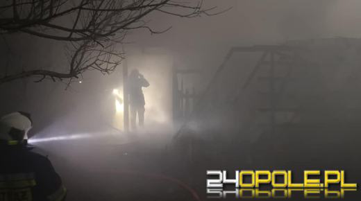 Pożar zabudowań gospodarczych w powiecie krapkowickim