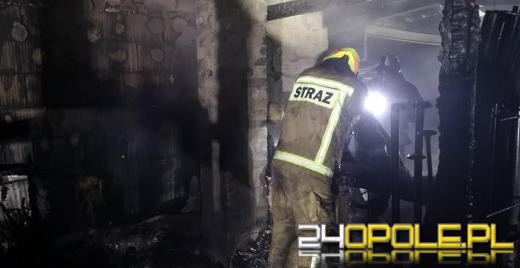 Pożar zabudowań gospodarczych w powiecie krapkowickim