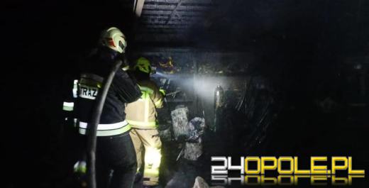 Pożar zabudowań gospodarczych w powiecie krapkowickim