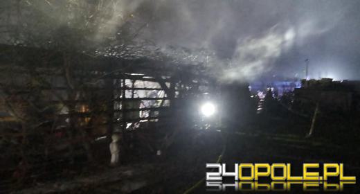 Pożar zabudowań gospodarczych w powiecie krapkowickim