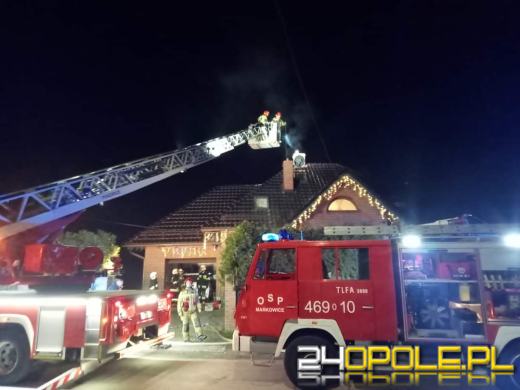 Pożar sadzy w kominie w powiecie nyskim