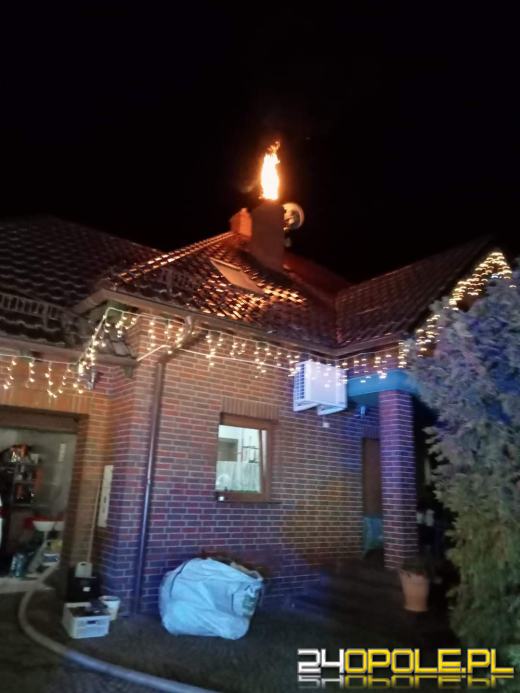 Pożar sadzy w kominie w powiecie nyskim