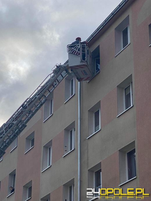 Pożar mieszkania w Brzegu. Ewakuowano mieszkańców 