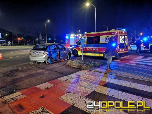 Zderzenie samochodów na ulicy Stokrotek w Opolu