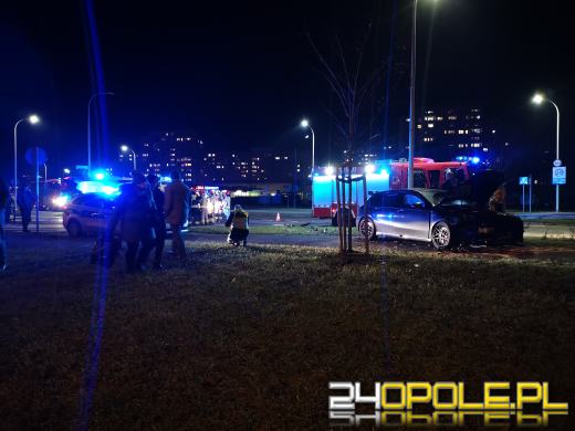 Zderzenie samochodów na ulicy Stokrotek w Opolu