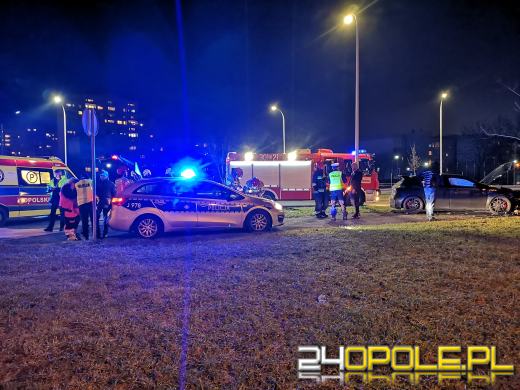 Zderzenie samochodów na ulicy Stokrotek w Opolu