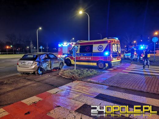Zderzenie samochodów na ulicy Stokrotek w Opolu