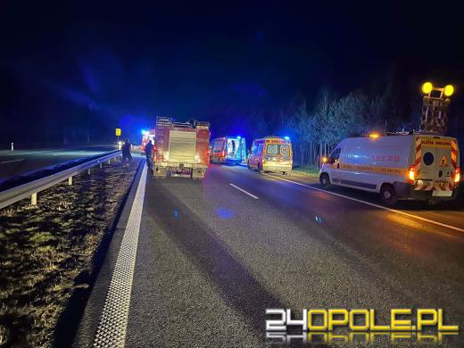 Wypadek na 250km A4. Lądował śmigłowiec LPR