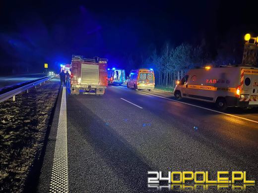 Wypadek na 250km A4. Lądował śmigłowiec LPR