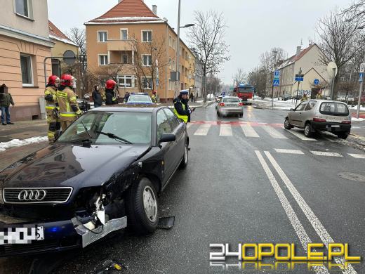 Zderzenie pojazdów na Oleskiej w Opolu