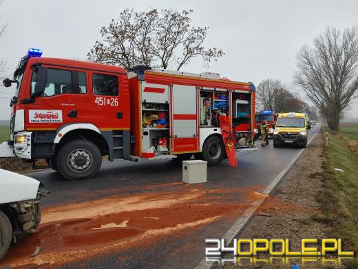 Zderzenie pojazdów w powiecie namysłowskim. 5 osób zostało rannych