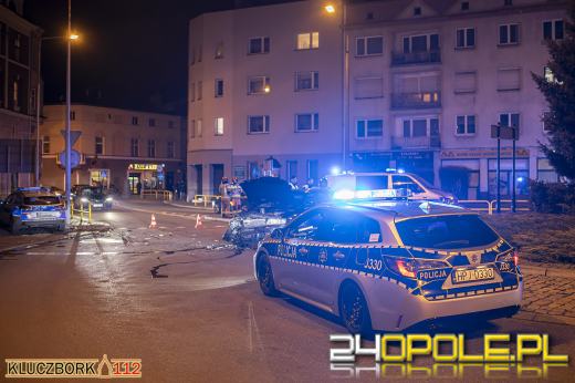 Audi uciekało przed policją ulicami Kluczborka