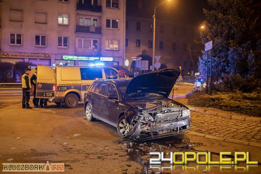 Audi uciekało przed policją ulicami Kluczborka
