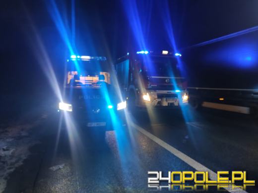 Pożar samochodu osobowego na Autostradzie A4