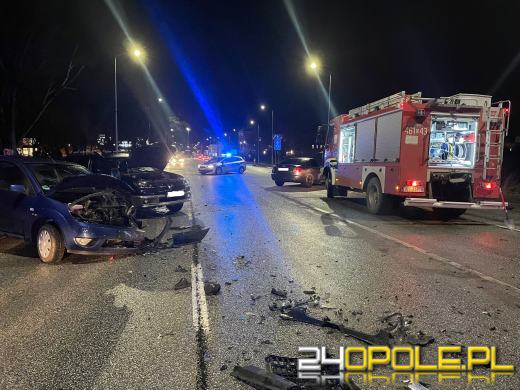 Wypadek trzech samochodów osobowych w Nysie