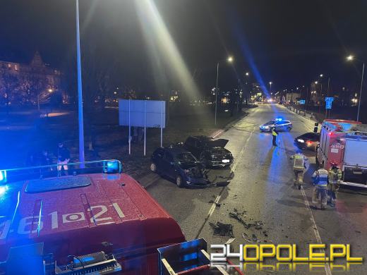Wypadek trzech samochodów osobowych w Nysie