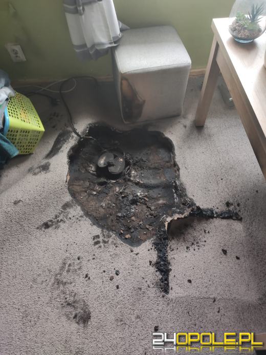 Farelka pozostawiona na podłodze przyczyną interwencji pożarowej 