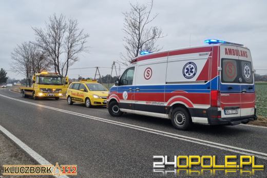 Zderzenie osobówek w powiecie kluczborskim