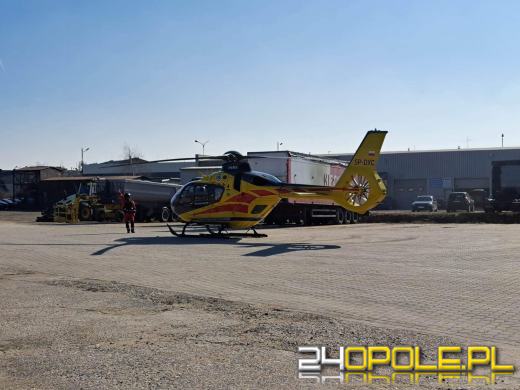 Wypadek w trakcie pracy w Strzelcach Opolskich. Lądował śmigłowiec LPR