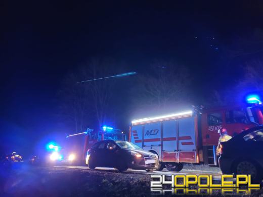 Wypadek samochodu osobowego na trasie Krzemieniec - Raciszów