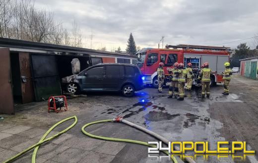 Pożar garażu w Zawadzkiem