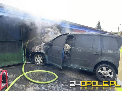 Pożar garażu w Zawadzkiem
