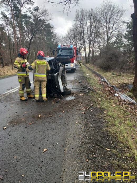 Wypadek na drodze w kierunku Januszkowic