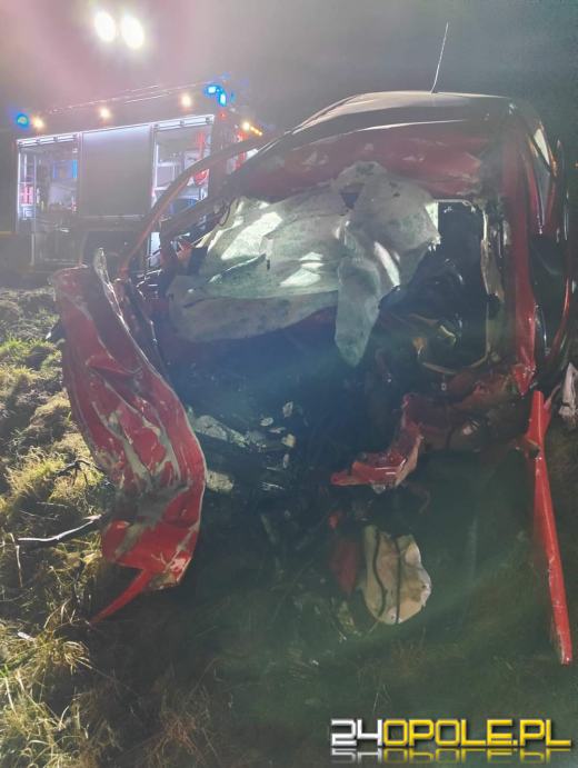 Tragiczny wypadek na DK 11. Kierowca po czołówce wypadł z auta