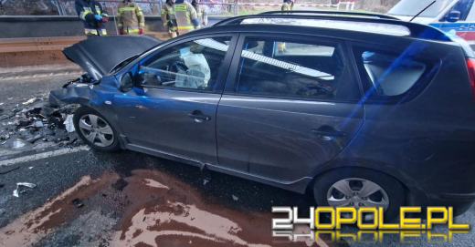 Dwie osoby ranne w wypadku pod wiaduktem w Kędzierzynie-Koźlu