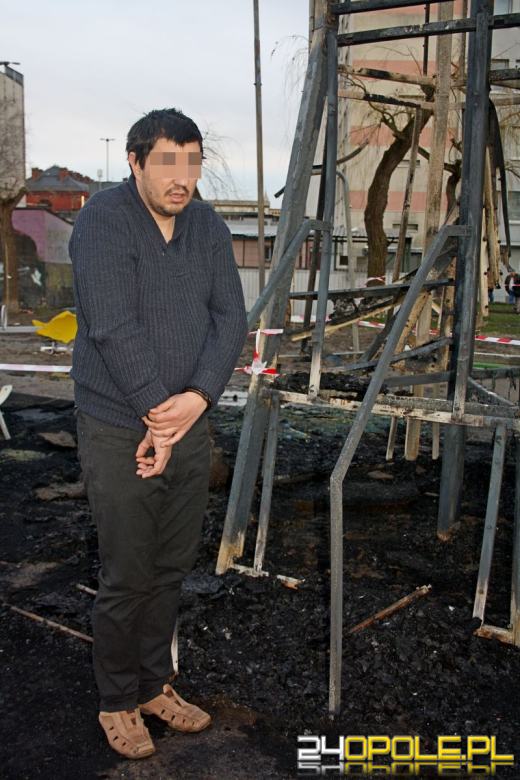 Podpalacz placu zabaw w Opolu w rękach policji. Dokonywał podpaleń już wcześniej