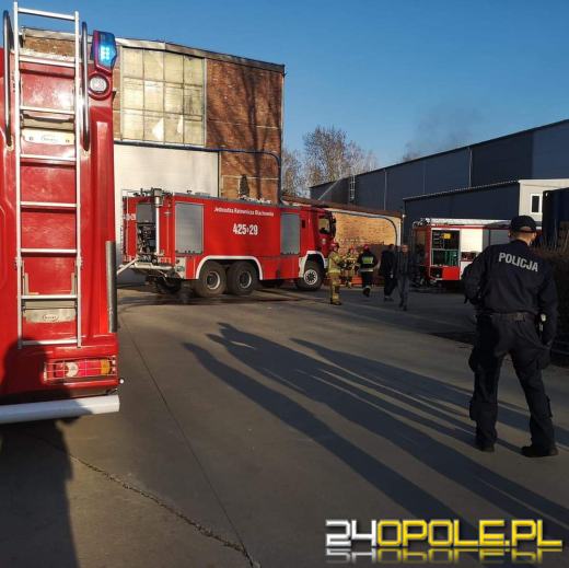 Pożar hali magazynowej w Blachowni 
