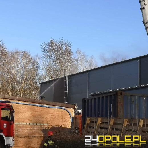 Pożar hali magazynowej w Blachowni 