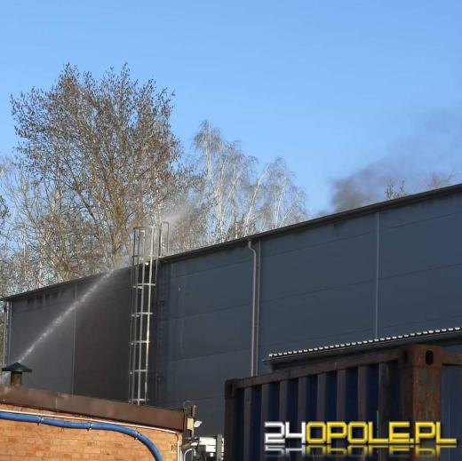 Pożar hali magazynowej w Blachowni 