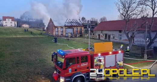 Spłonęła stodoła w miejscowości Łany