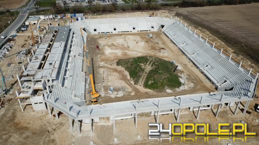 Stadion jeszcze urośnie, ale już widać jego podstawową bryłę