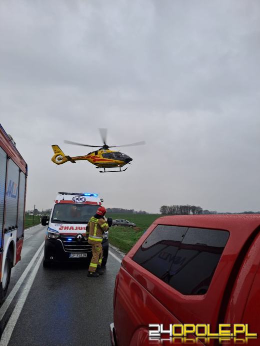 Wypadek w powiecie namysłowskim. Cztery osoby trafiły do szpitala