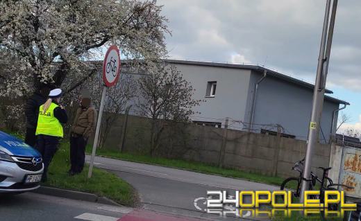 Potrącenie rowerzysty na Chabrach