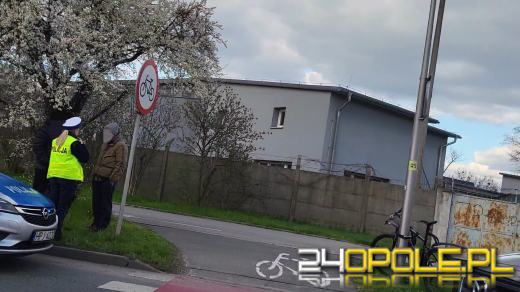 Potrącenie rowerzysty na Chabrach