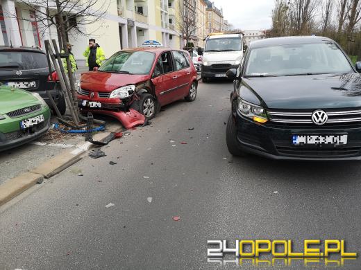 Zderzenie czterech pojazdów na ulicy Armii Krajowej w Opolu