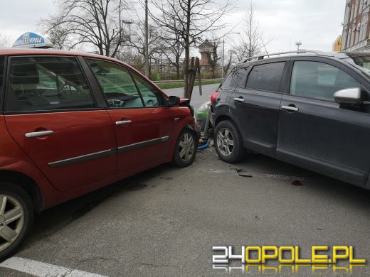 Zderzenie czterech pojazdów na ulicy Armii Krajowej w Opolu
