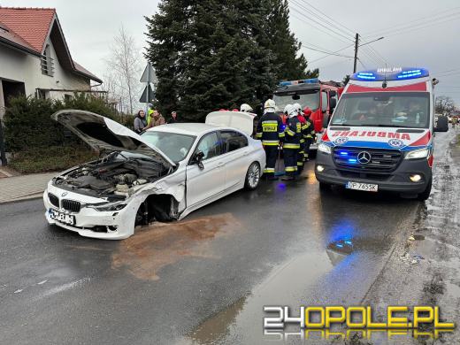 Zderzenie pojazdów w Komprachcicach