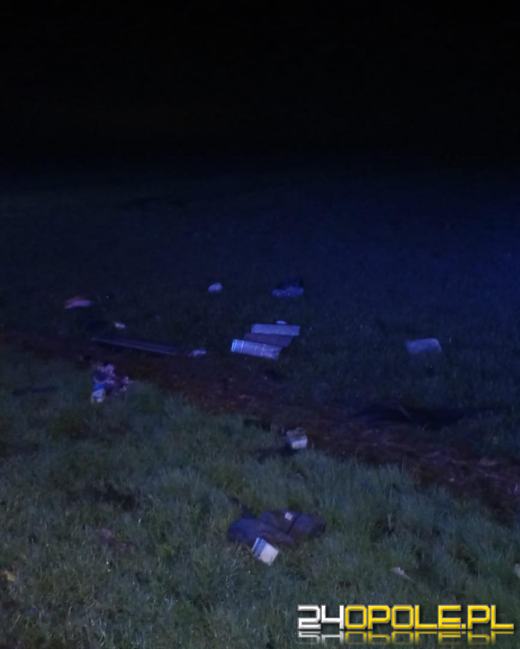 Samochód osobowy wypadł z drogi na DK45