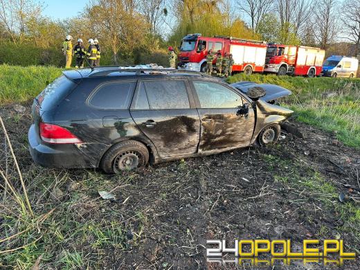 Dachowanie samochodu w Prószkowie