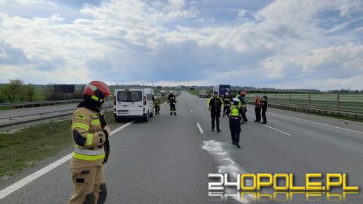 Kolizja 5 pojazdów na strzeleckim odcinku A4