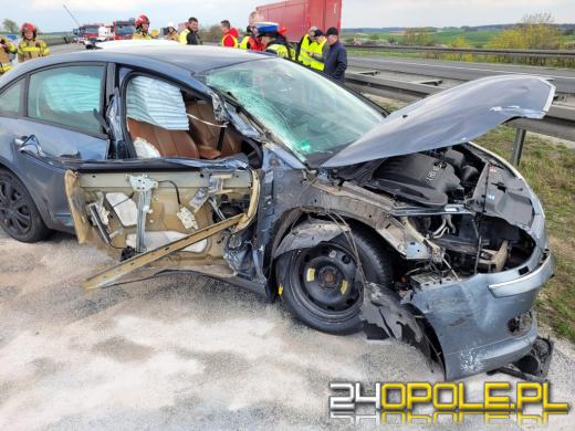 Kolizja 5 pojazdów na strzeleckim odcinku A4