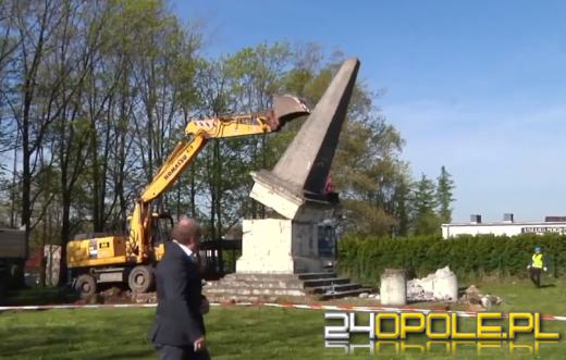 Pomnik wdzięczności Armii Czerwonej" w Głubczycach wyburzony